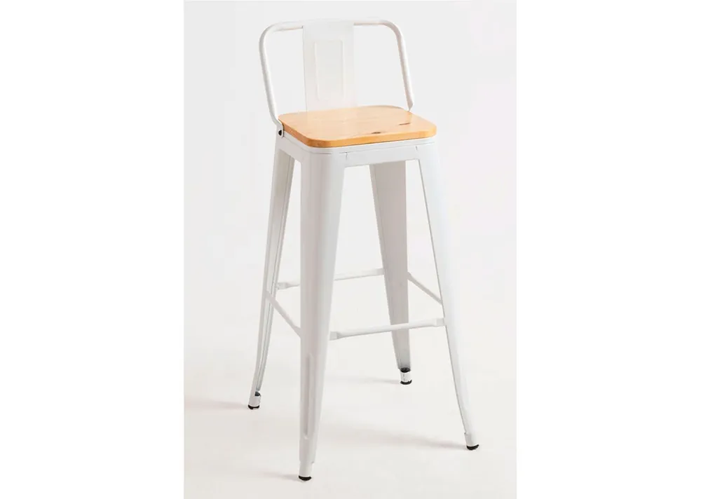 Pack 6 Taburetes Torix Respaldo Madera Natural - Packs Taburetes Altos