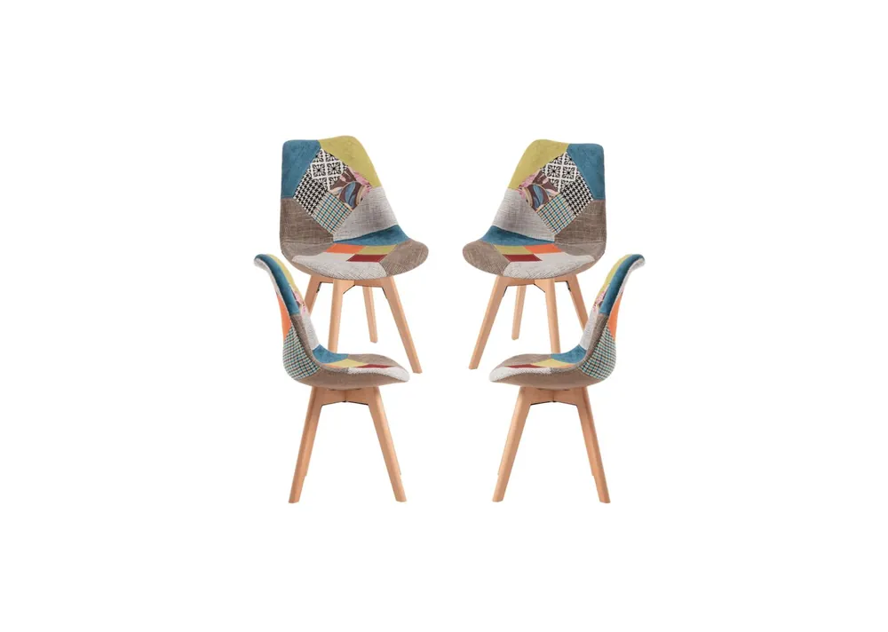 Pack 4 Sillas Synk Patchwork - Packs Sillas Comedor