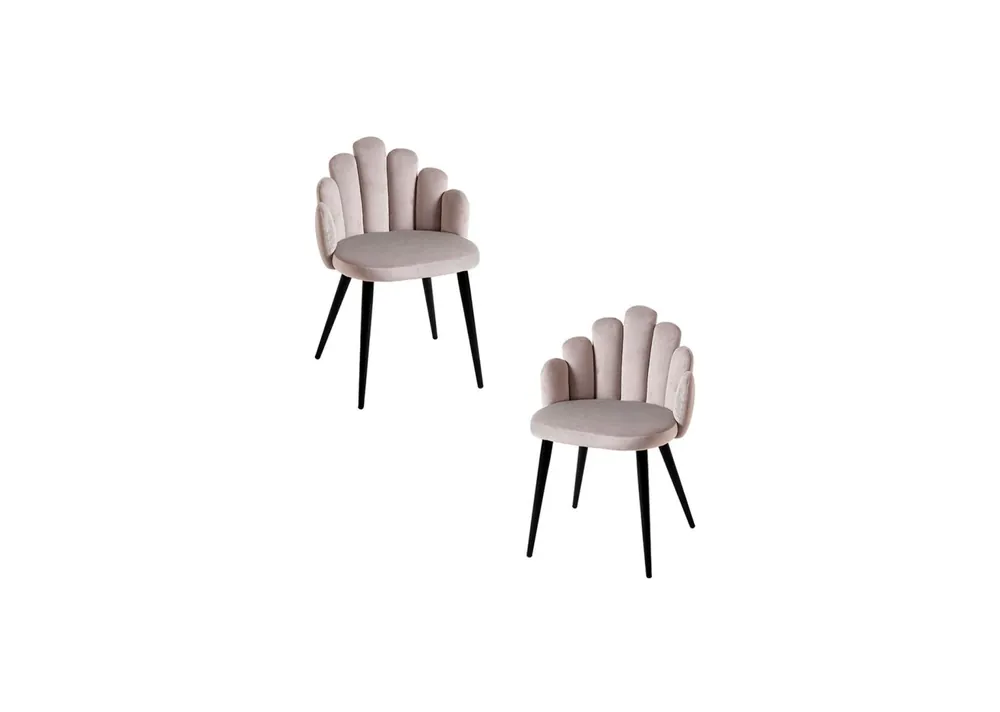 Pack 2 Sillas Hand Terciopelo Patas Negras - Packs Sillas Comedor