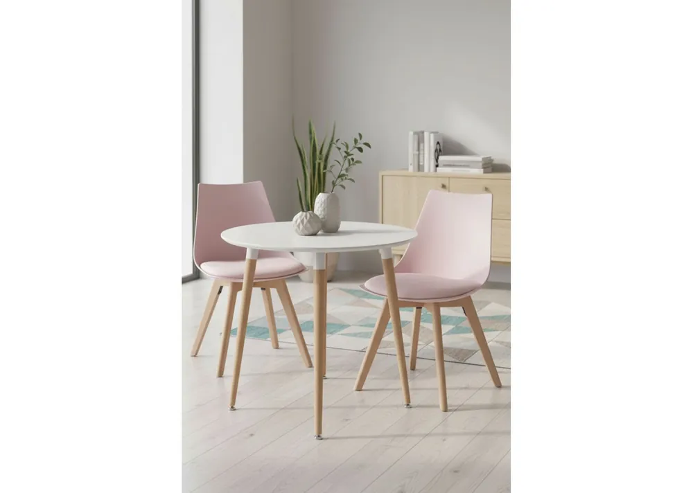 Mesa Tower Redonda 90 cm - Estilo Nórdico