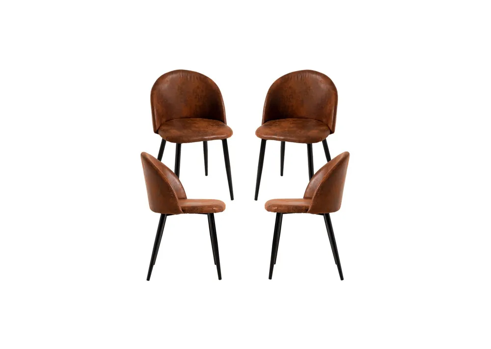 Pack 4 Sillas Black Vint Polipiel - Packs Sillas Comedor