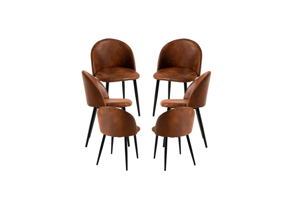 Pack 6 Sillas Black Vint Polipiel - Packs Sillas Comedor