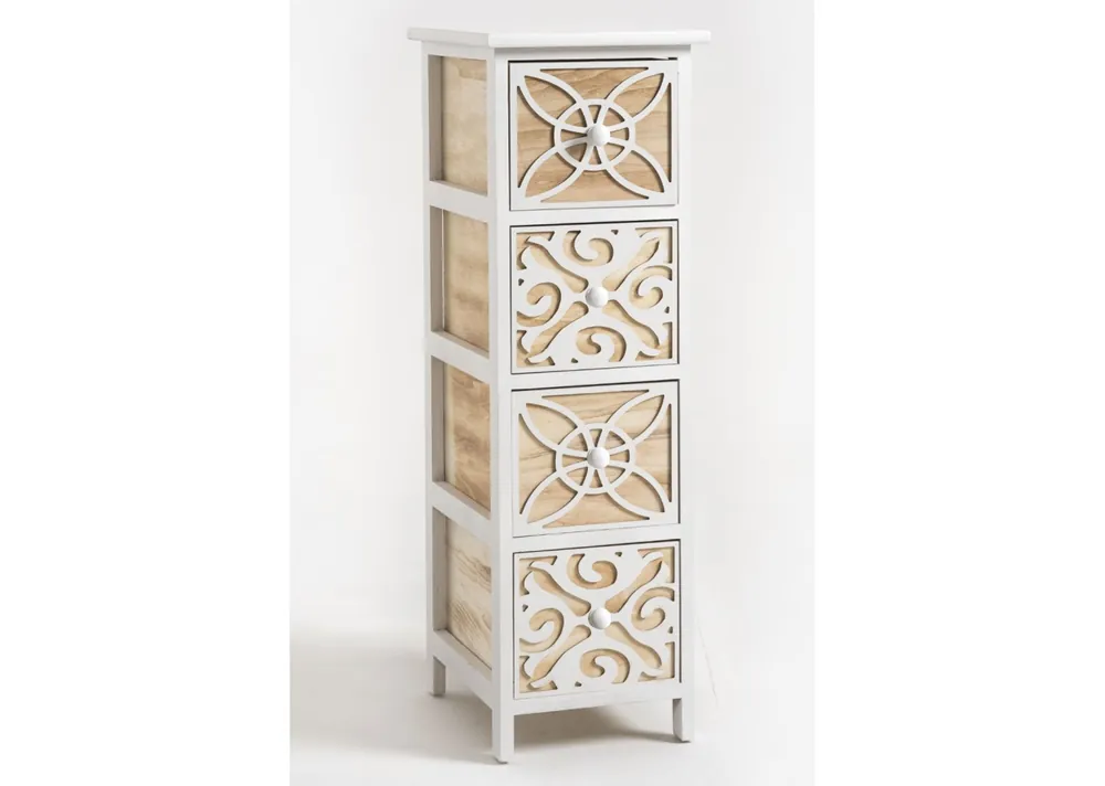 Cajonera Estrecha Carvy 4 Cajones - Muebles