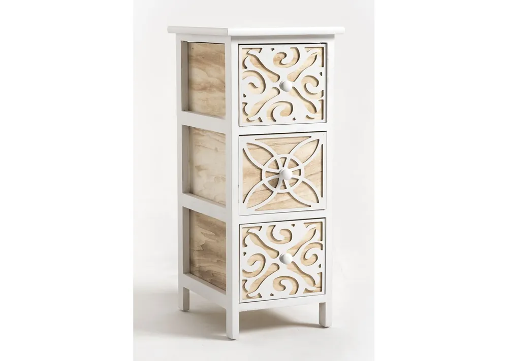 Cajonera Estrecha Carvy 3 Cajones - Muebles