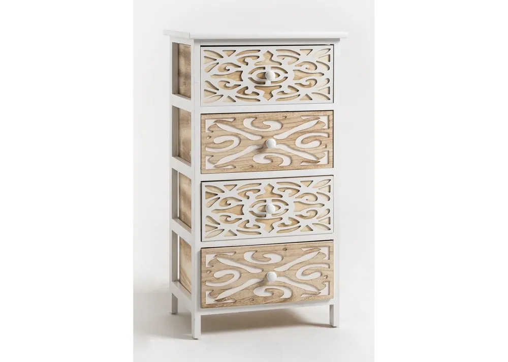 Cajonera Ancha Carvy 4 Cajones - Muebles