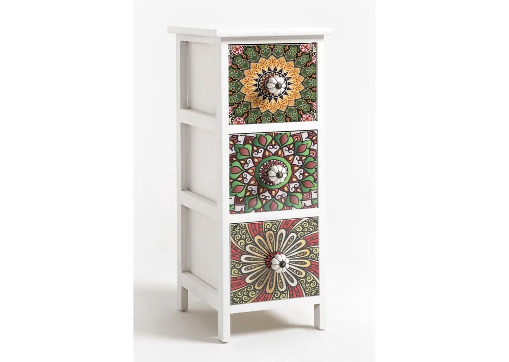 Cajonera Estrecha Mosaiko 3 Cajones - Muebles