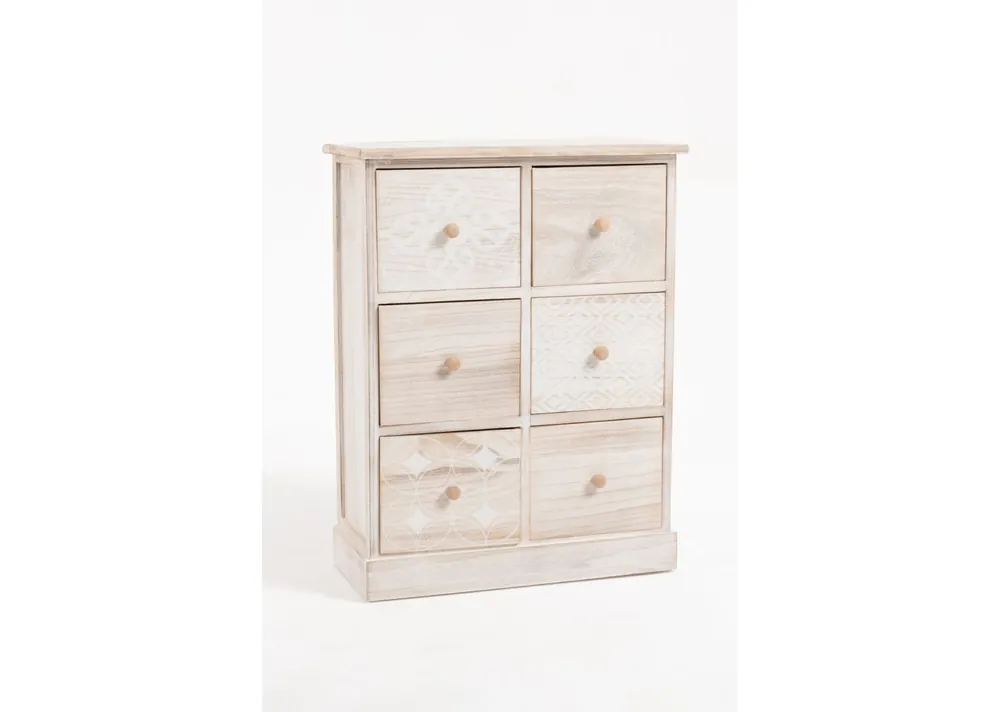Cajonera Dasori Alta 6 Cajones - Muebles