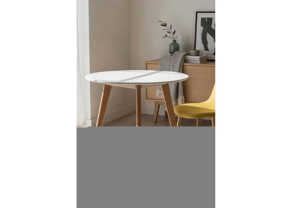 Mesa Synk Redonda 80 cm - Estilo Nórdico