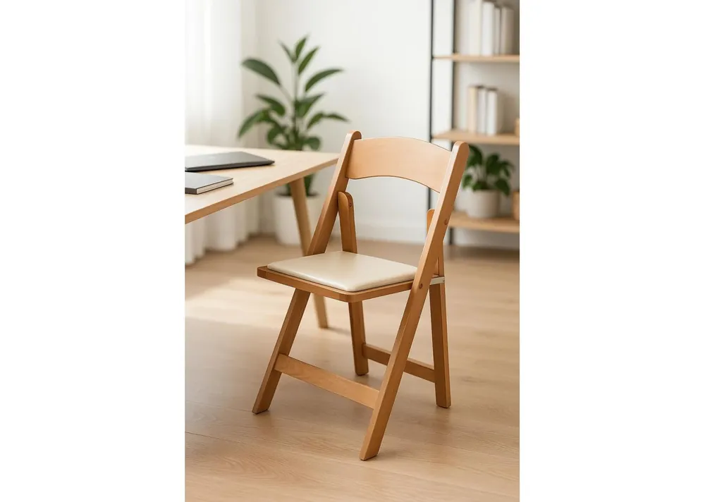Pack 4 Sillas Plegables Wala Madera para Escritorio y Comedor