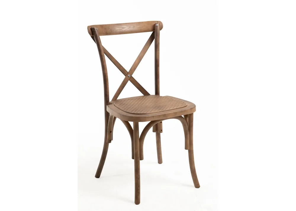 Pack 4 Sillas Altea Polipropileno efecto Rattan y Madera