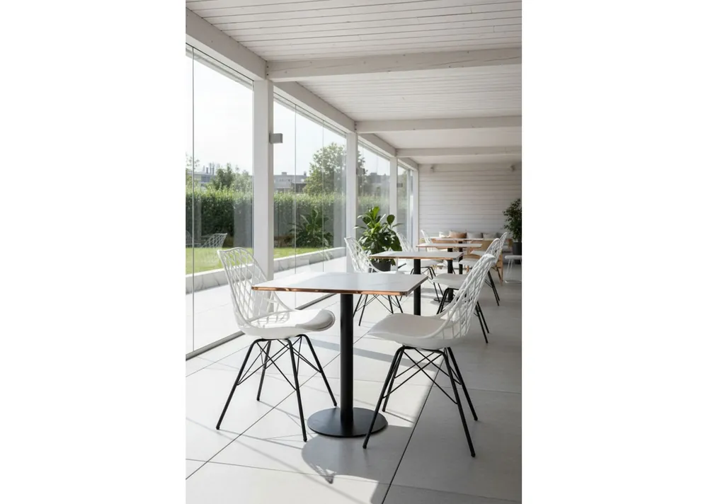 Mesa Firro Cuadrada 70cm Negra - Mesas