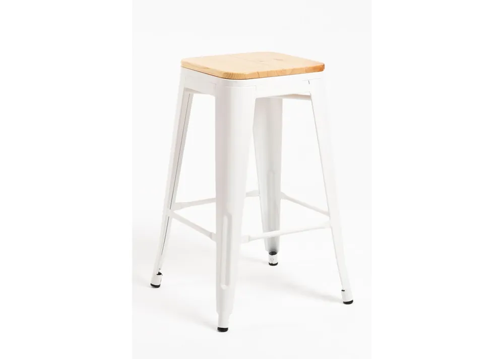 Pack 4 Taburetes Torix Bajos Madera Natural - Packs Taburetes Bajos