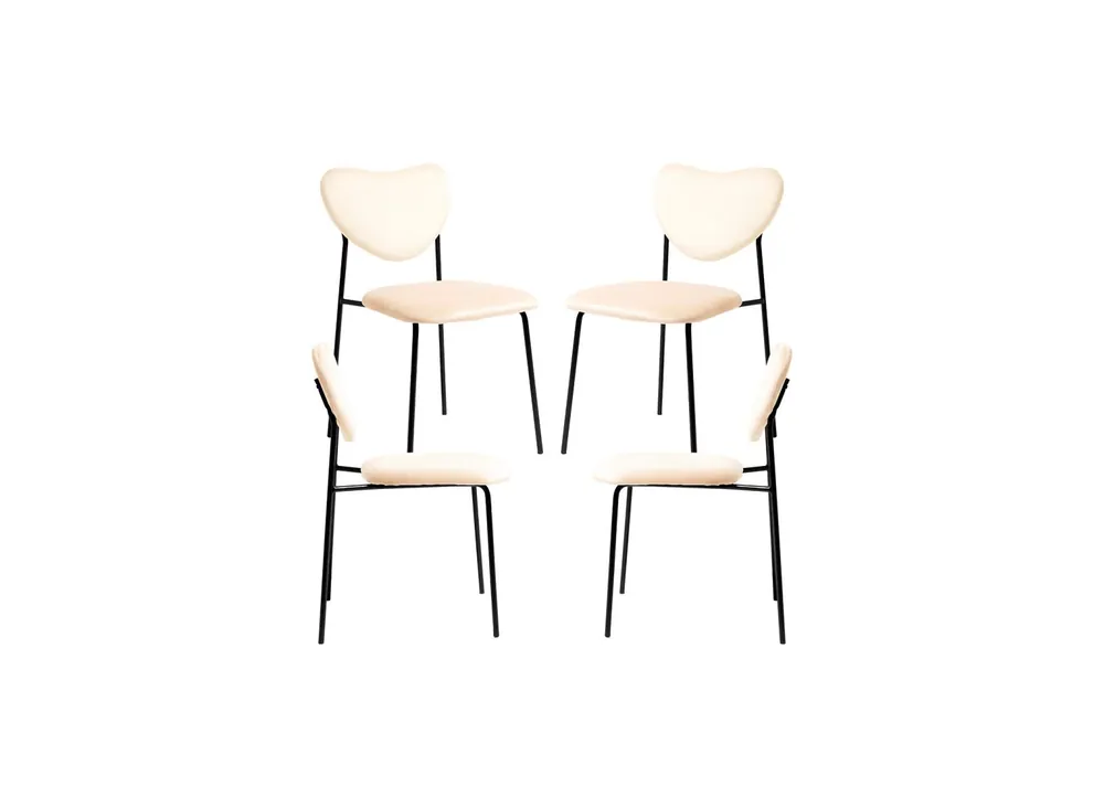 Pack 4 Sillas Cora Black Terciopelo - Packs Sillas Comedor