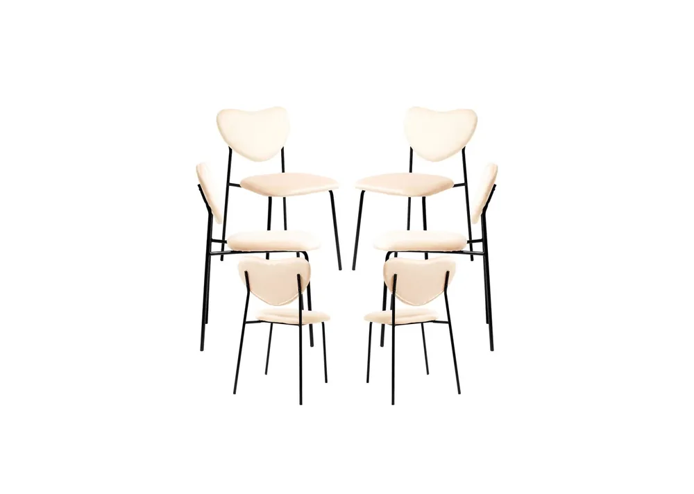Pack 6 Sillas Cora Black Terciopelo - Packs Sillas Comedor