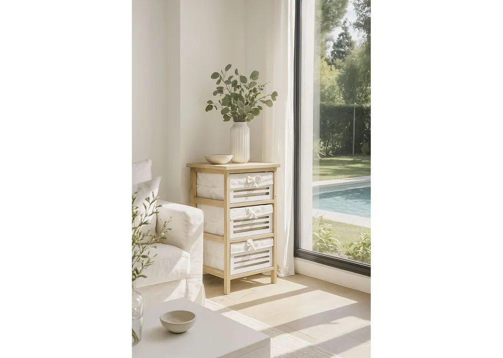 Cajonera Ancha Nuvio 3 Cajones - Muebles