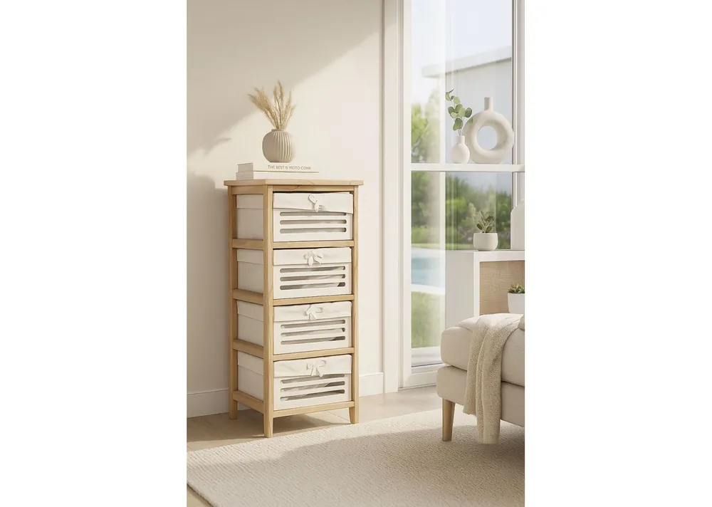 Cajonera Ancha Nuvio 4 Cajones - Muebles
