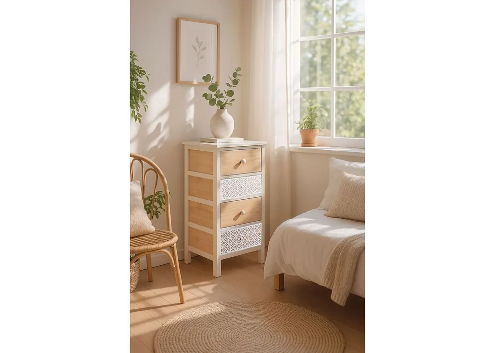 Cajonera Ancha Solany 4 Cajones - Muebles
