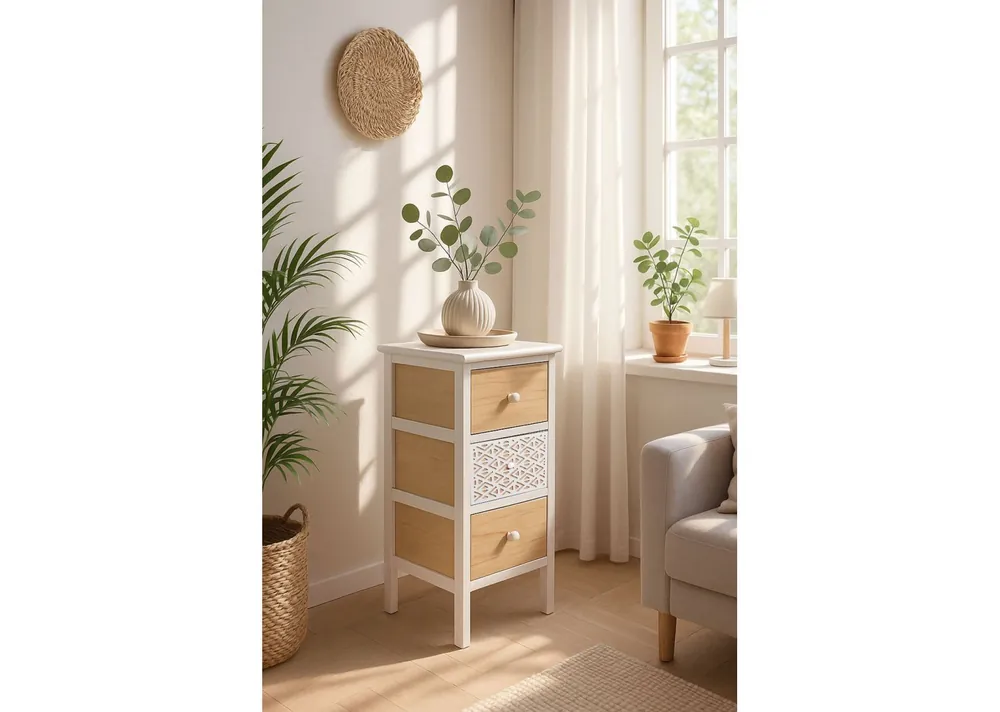 Cajonera Estrecha Solany 3 Cajones - Muebles