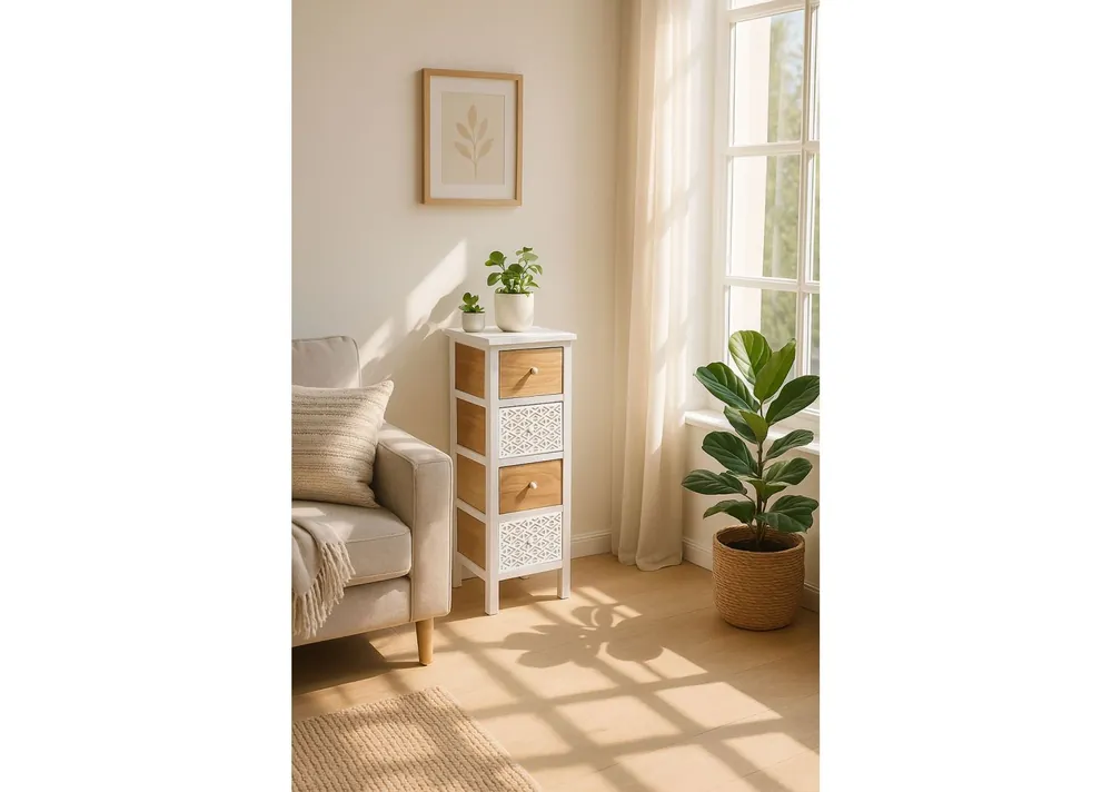 Cajonera Estrecha Solany 4 Cajones - Muebles