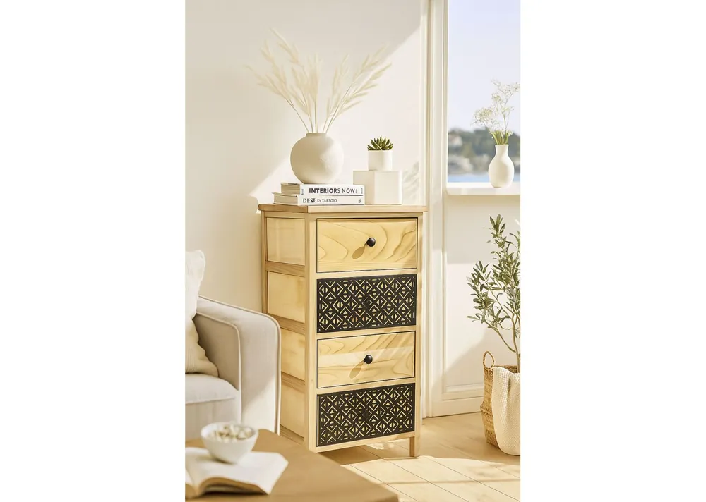 Cajonera Ancha Tidalon 4 Cajones - Muebles