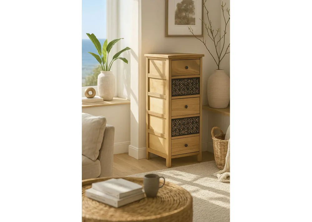Cajonera Ancha Tidalon 5 Cajones - Muebles