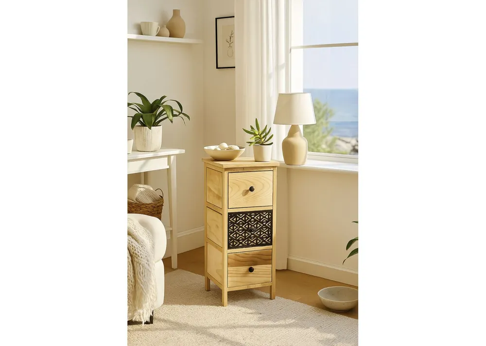 Cajonera Estrecha Tidalon 3 Cajones - Muebles