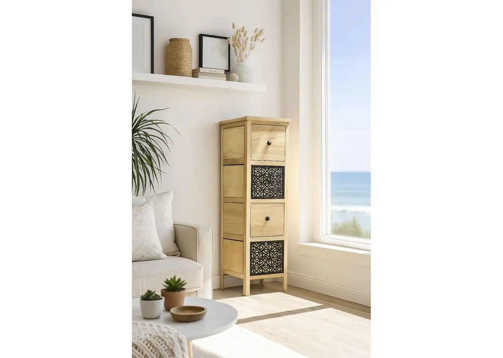 Cajonera Estrecha Tidalon 4 Cajones - Muebles