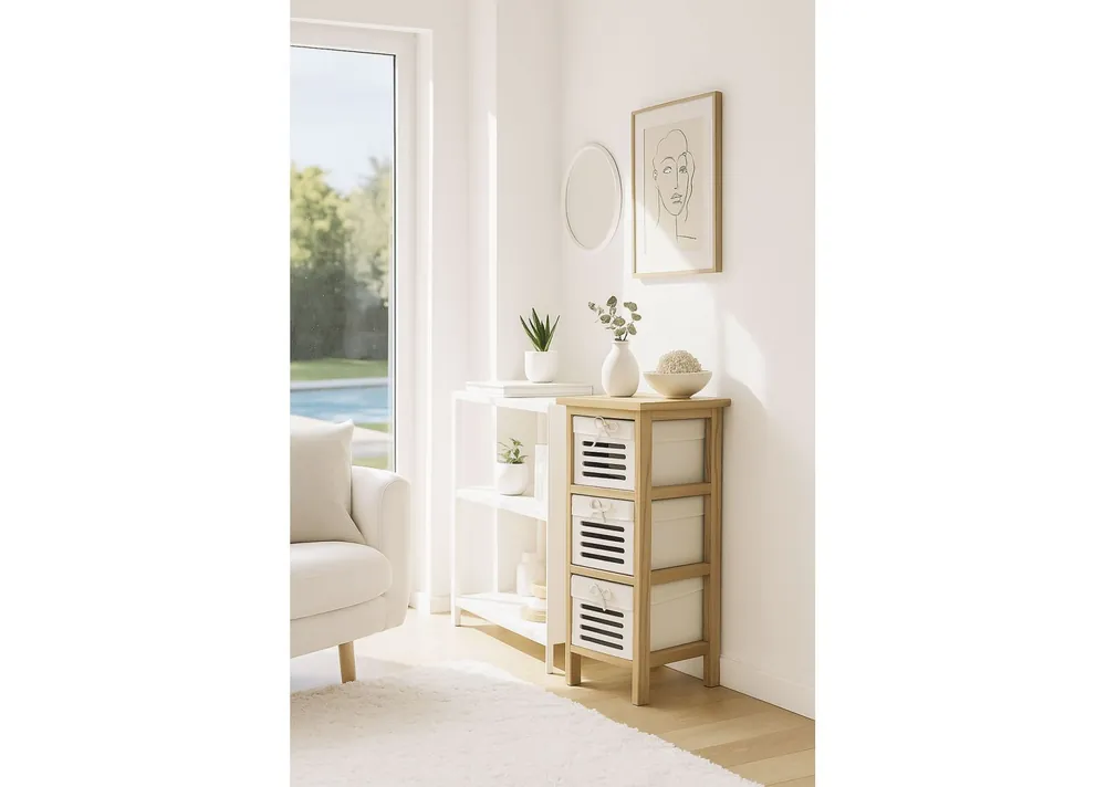 Cajonera Estrecha Nuvio 3 Cajones - Muebles