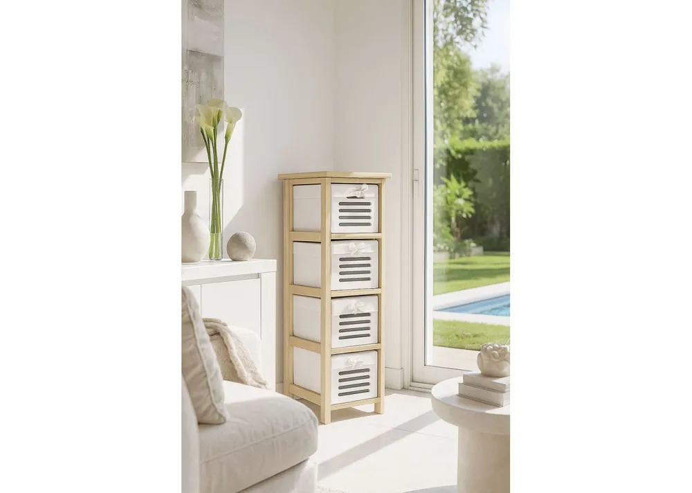 Cajonera Estrecha Nuvio 4 Cajones - Muebles