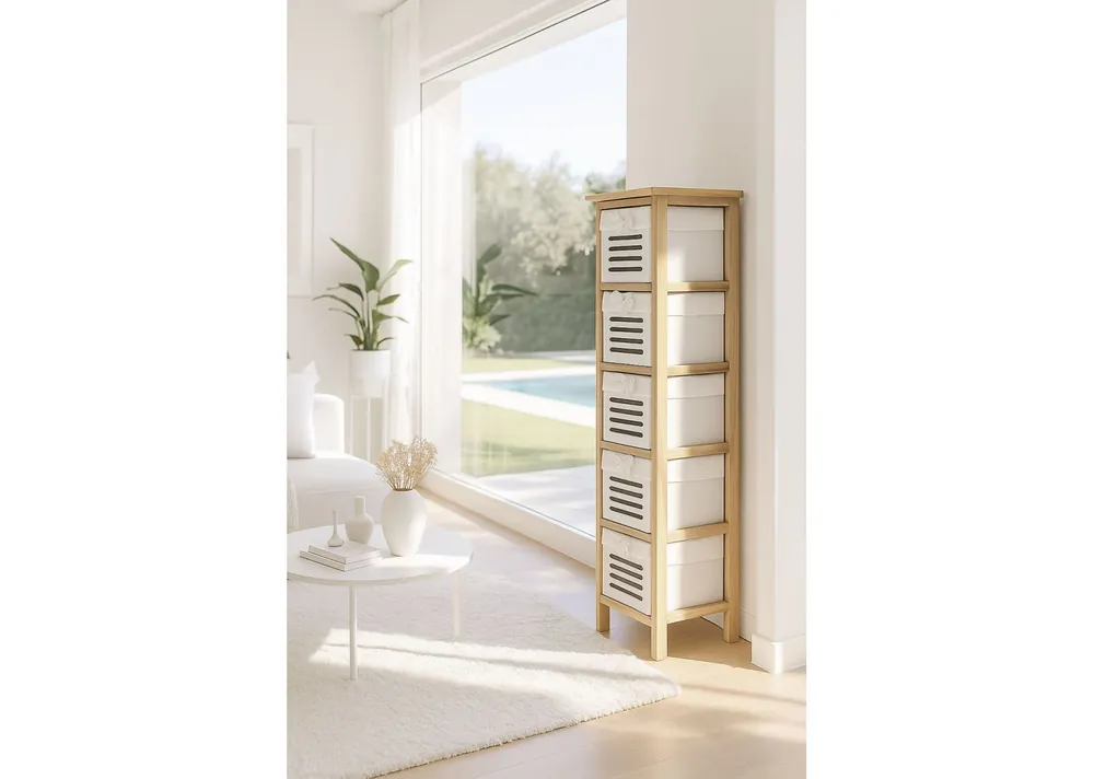 Cajonera Estrecha Nuvio 5 Cajones - Muebles