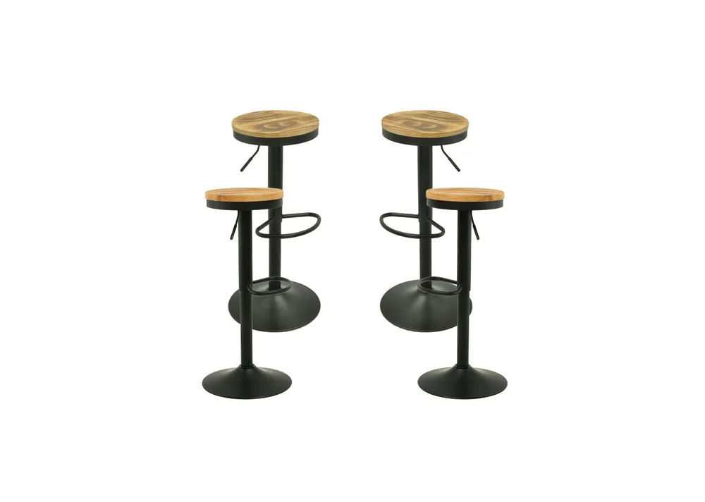 Pack 4 Taburetes Vikin Asiento Madera - Packs Taburetes Altos