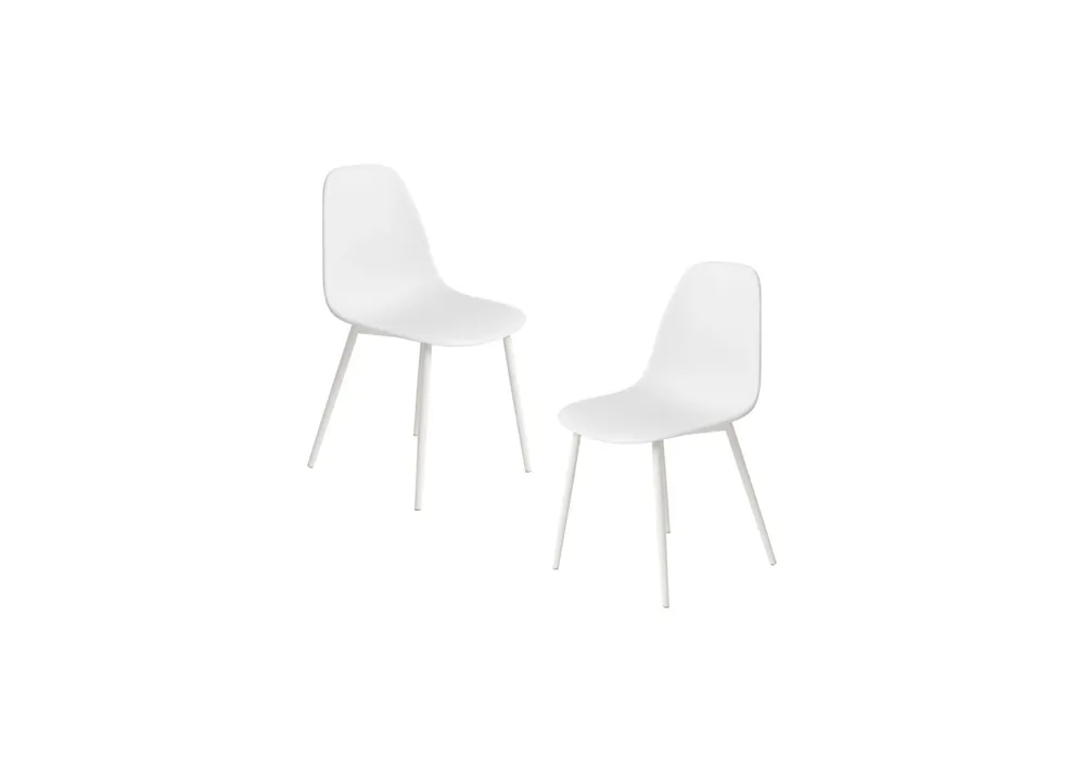 Pack 2 Sillas White Teok Polipiel - Packs Sillas Comedor