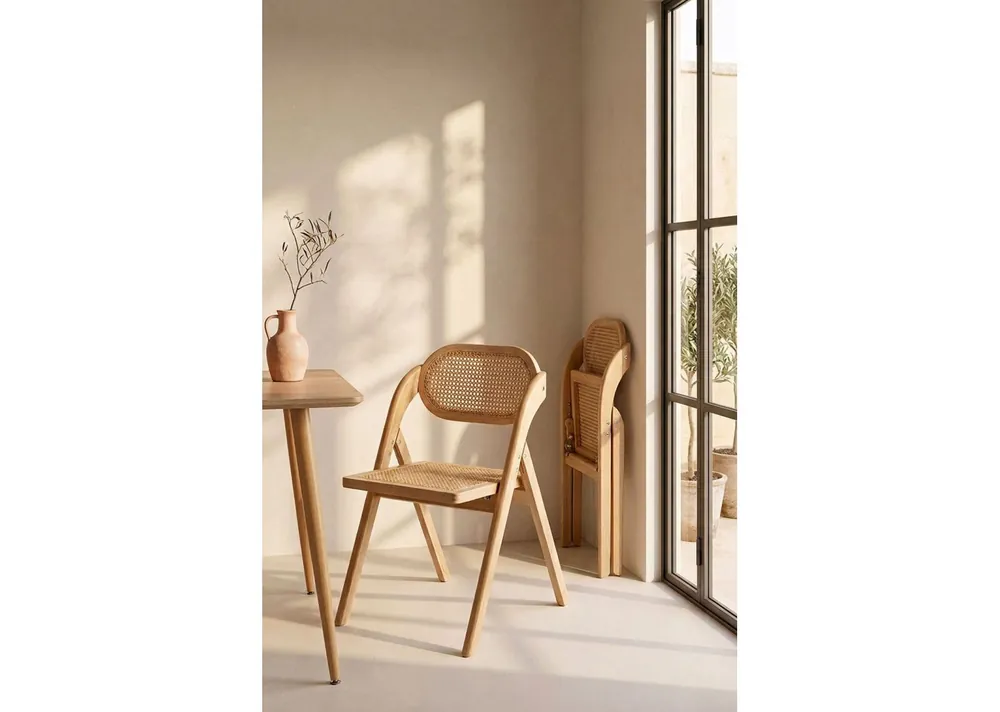 Pack 4 Sillas Plegables Soli Madera Natural