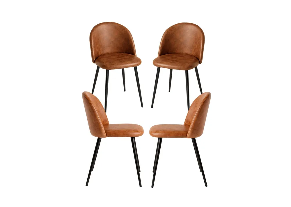Pack 4 Sillas Black Vint Polipiel Vintage - Packs Sillas Comedor