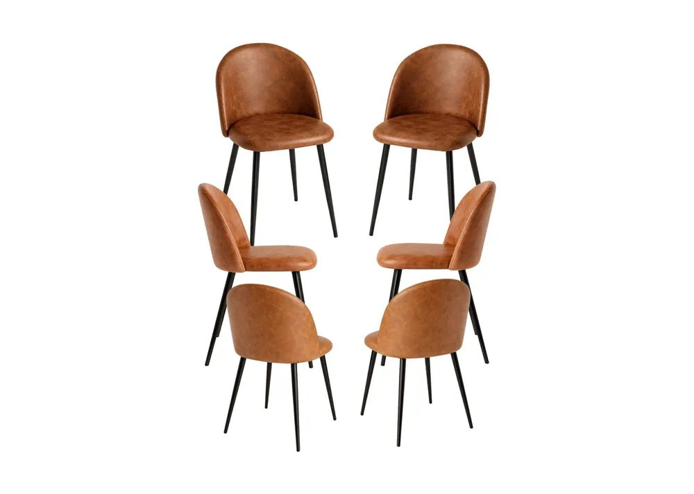 Pack 6 Sillas Black Vint Polipiel Vintage - Packs Sillas Comedor