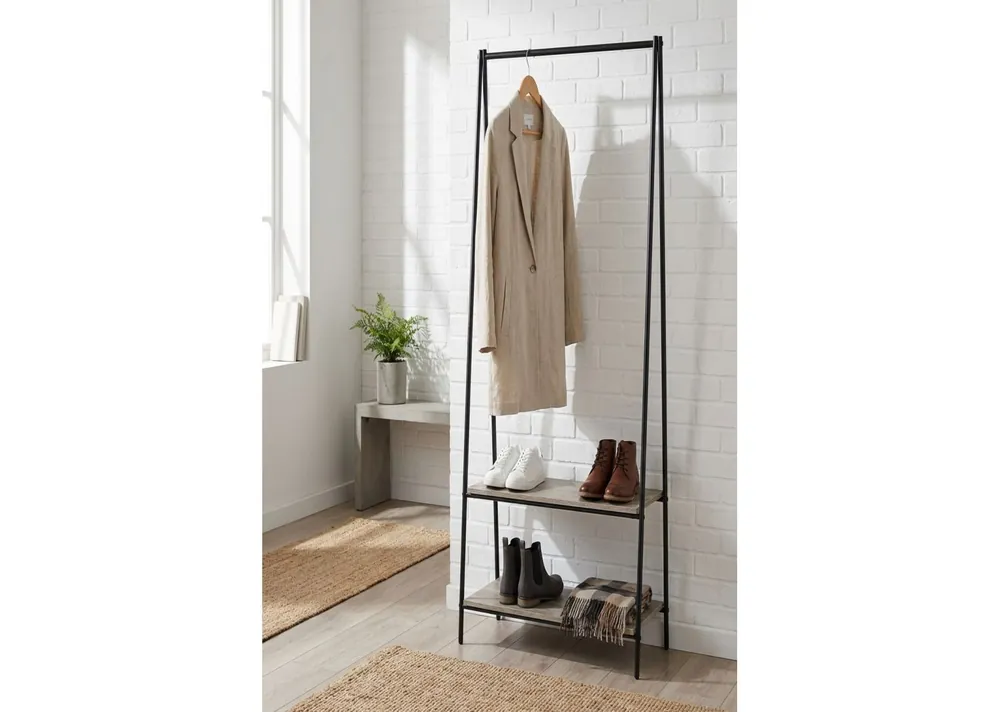 Perchero Metal Madera Seda - Muebles