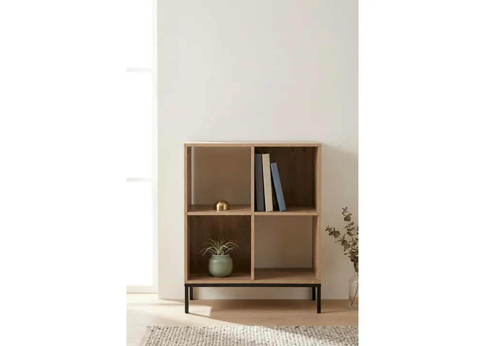 Estantería Ales 4 Compartimentos Pata Metal - Muebles