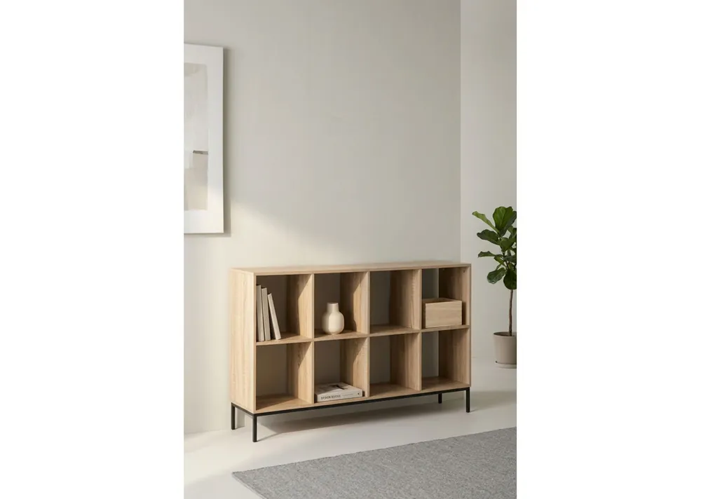 Estantería Ales 8 Compartimentos Pata Metal - Muebles