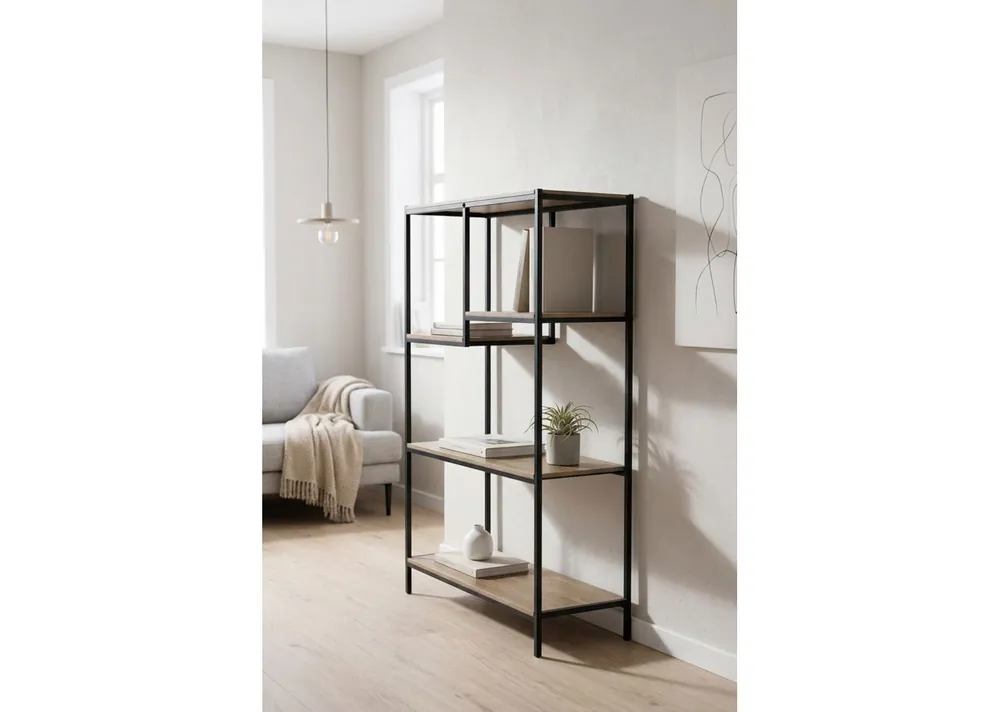 Estantería Divo Multiusos Madera-Metal