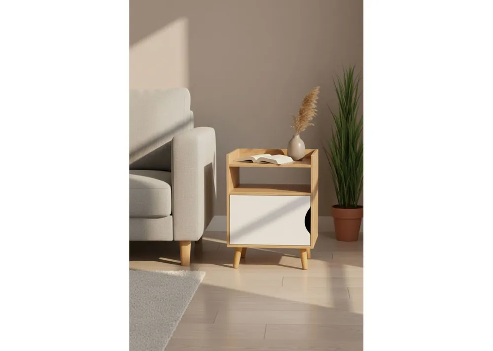 Mesita Auxiliar Nive C/Puerta Madera 40 x 30 cm - Mesas