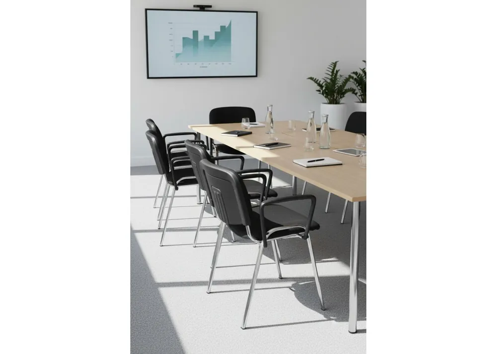 Pack 4 Sillas Ofis Chrome con Brazos
