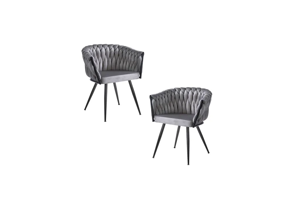 Pack 2 Sillas Widny Black Terciopelo - Packs Sillas Comedor