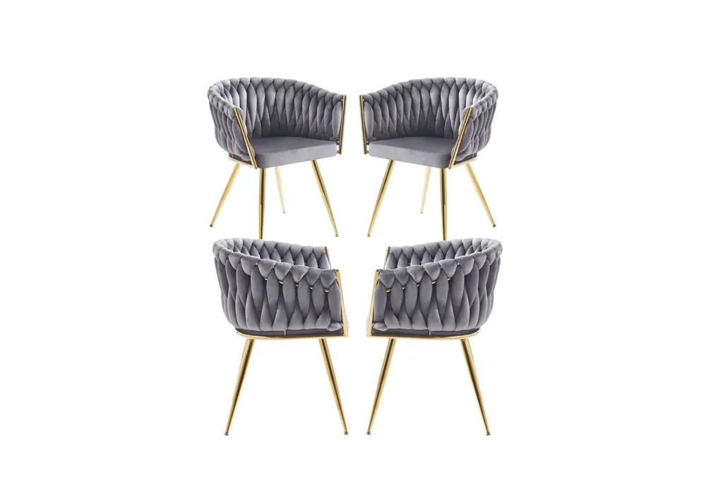 Pack 4 Sillas Widny Golden Terciopelo - Packs Sillas Comedor