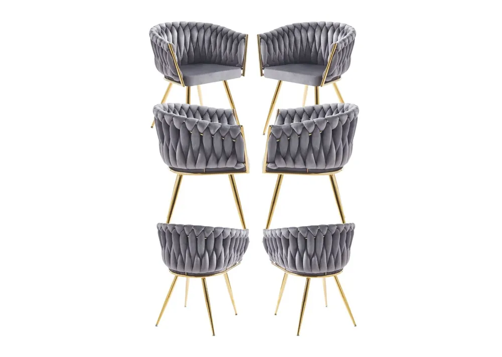 Pack 6 Sillas Widny Golden Terciopelo - Packs Sillas Comedor