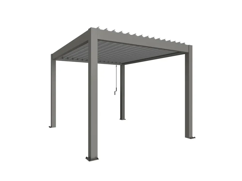 Pérgola Bioclimática 3×3,5 Gris Cuarzo Biohort