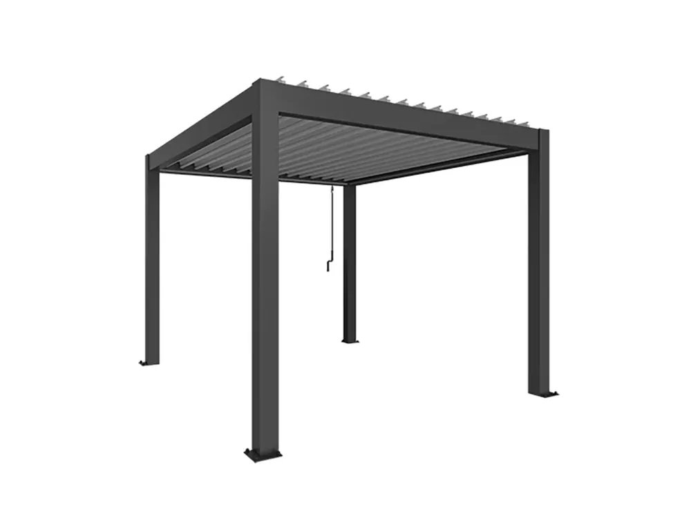 Pérgola Bioclimática 3×3,5 Gris Oscuro Biohort