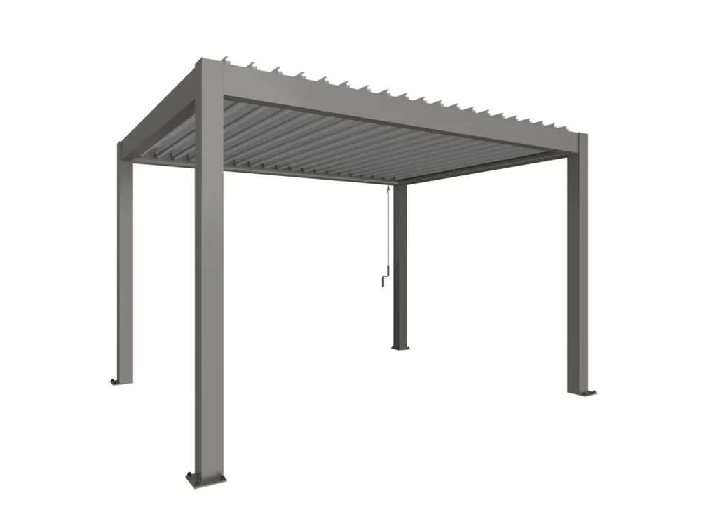 Pérgola Bioclimática 4×3 Gris Cuarzo Biohort