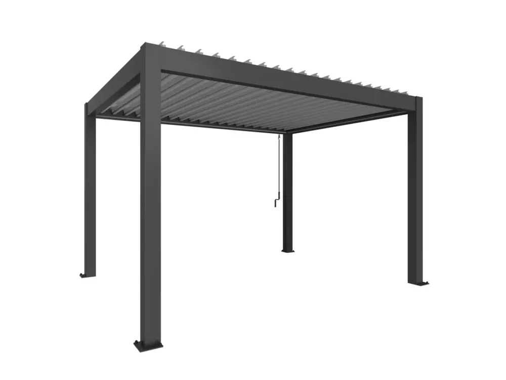 Pérgola Bioclimática 4×3 Gris Oscuro Biohort