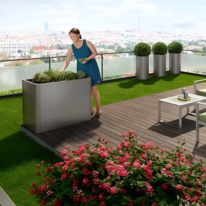 Jardinera Metálica Belvedere L200Midi Biohort