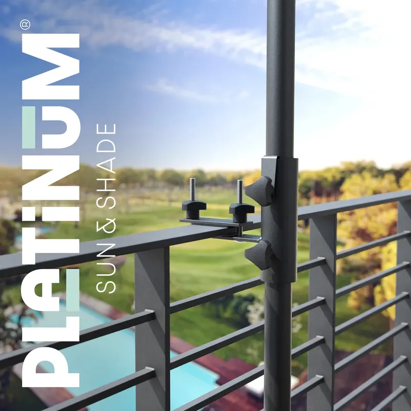 Abrazadera Barandilla Horizontal Parasol Platinum - Platinum Outdoorable